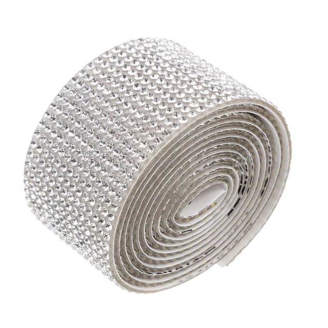 3 rollos de cinta de pedrería brillante cinta de diamante autoadhesiva ropa hágalo usted mismo decoración