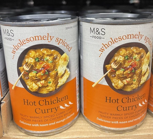 Curry di pollo caldo M&S 2 lattine