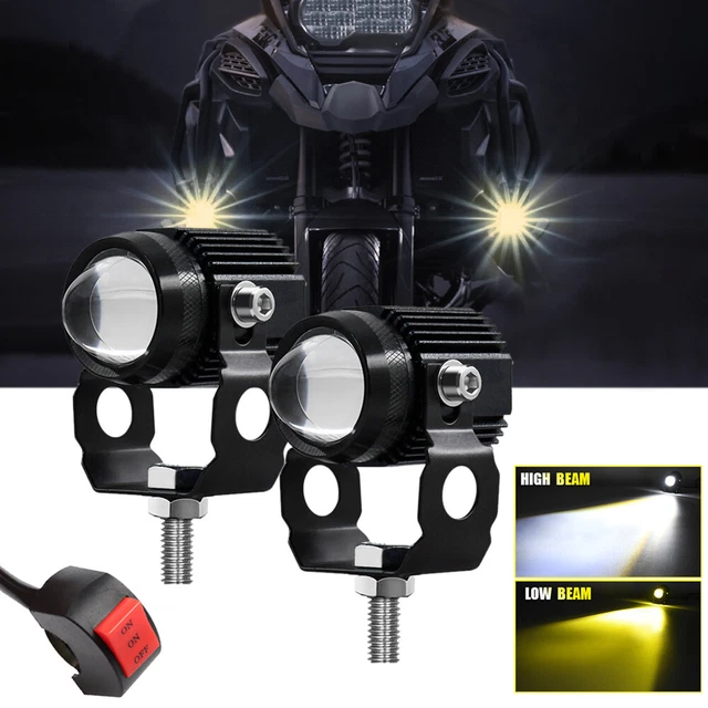 2X MOTORRAD LED Fog Lampe Zusatzscheinwerfer Scheinwerfer Fernlicht w ...