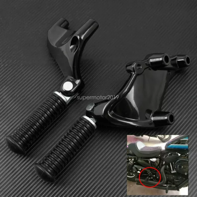 Rear Passenger Foot Pegs Pedal Mount Fit For Harley Sportster XL883 1200 2014-23