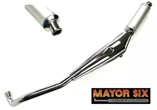 MAJOR SIX "Racing" Tuning Auspuff 28mm chrom / silber Hercules M Prima 2 3 4 5