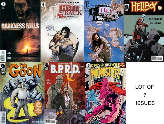 Dark Horse Comics LOT of 7: Darkness Falls, Frank Miller, Hellboy - 99-03 VF/NM