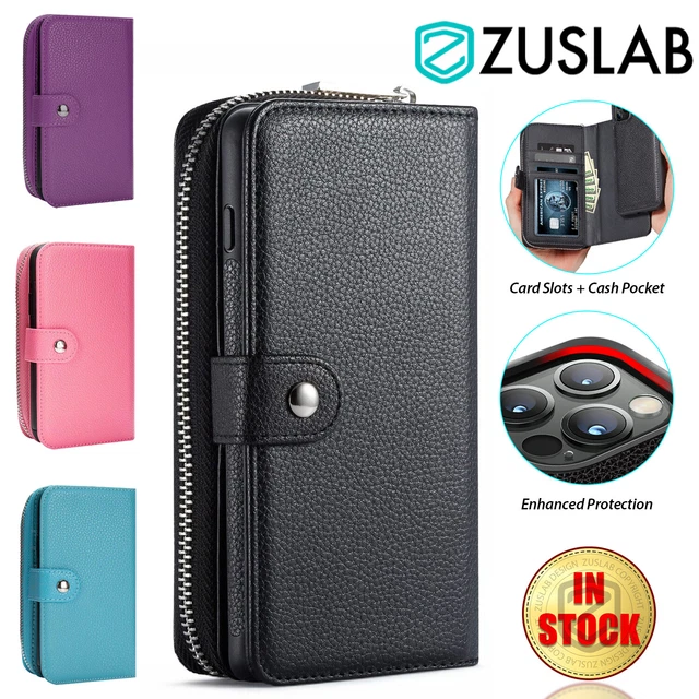 For iPhone XS Max XR X 8 7 6 Plus SE Case Leather Card Wallet Magnetic Cover