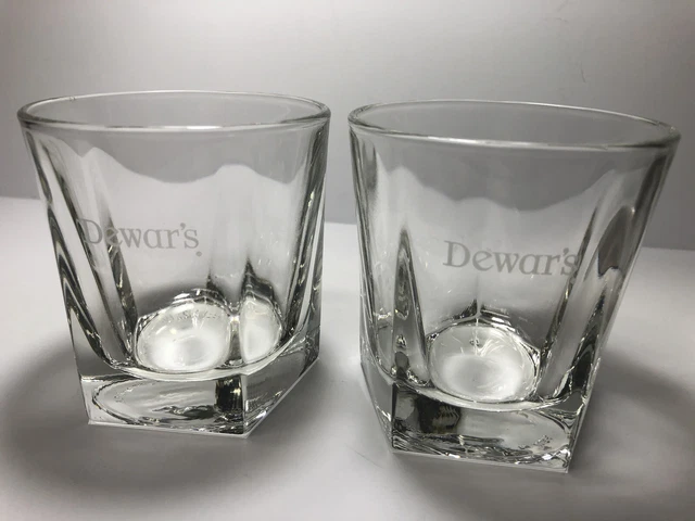 Set of 2 Dewar's Blended Scotch Whisky Rocks Glasses from Libbey