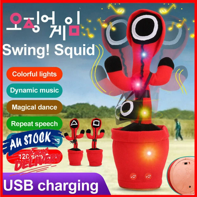 Dancing Cactus Talking And light-up Plush Toy Music Doll Kids Xmas Birthday Gift