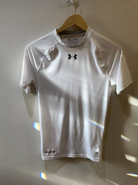 T-shirt uomo bianca Under Armour HeatGear compressione, M