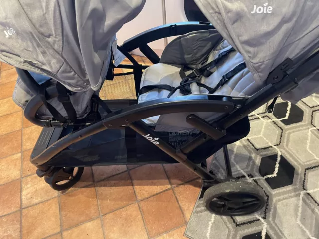 Joie Evalite Duo Double Tandem Baby Stroller Buggy -Grey flannel. Inc Raincover