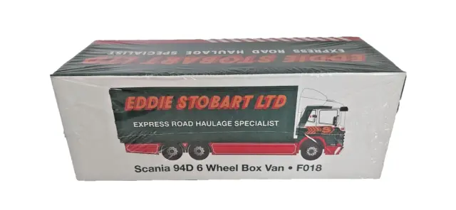 Eddie Stobart Scania 94D 6 Wheel Box Van Atlas Edition 1:76 Scale Model Lorry