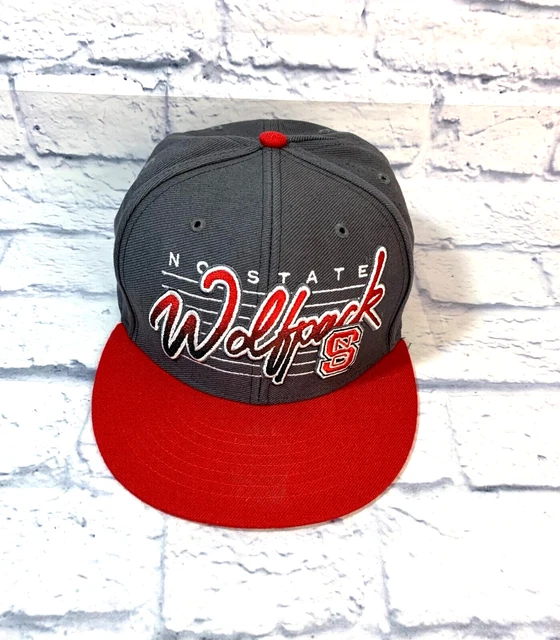 NC State Wolfpack Men's Snapback Hat/Cap Forty Seven Brand Gray/Red Adjustable
