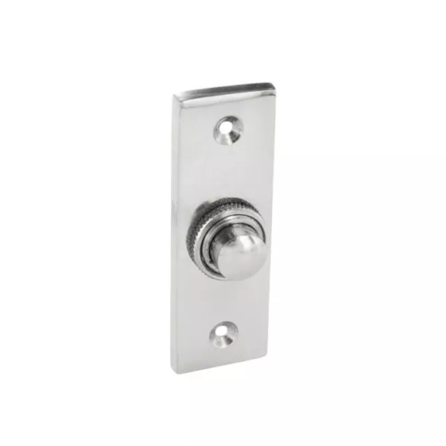 Securit Wired Chime Front Porch Door Bell Push Replacement Button  Chrome New