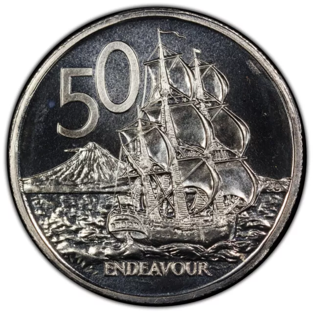 New Zealand 1983 Fifty Cents 50c (HMS Endeavour) - PCGS MS68 (46806764)