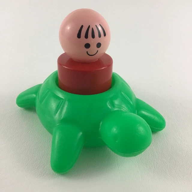 FISHER PRICE JUMBO Little People Figure Chunky Turtle Bath Tub Toys