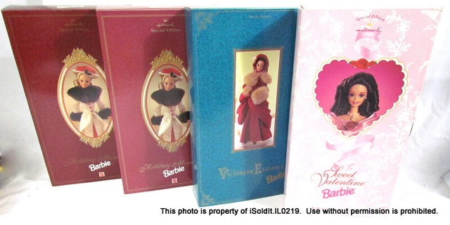 Barbie Doll Lot 4 Hallmark Victorian Elegance Holiday Memories Sweet Valentine