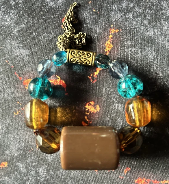 Bracelet Vintage Signé Lalande & Collin - Métal Doré - Occasion Bon État