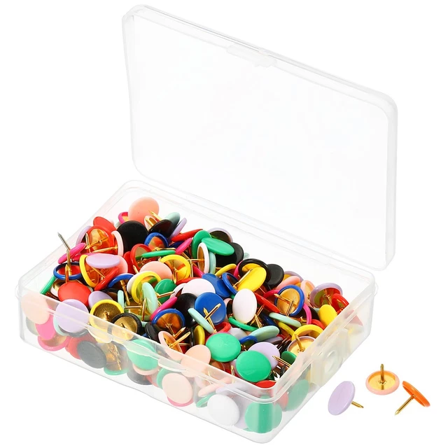 Pressione Spille,300pz Plastica Rotondità Oro Acciaio Punta,Multicolore