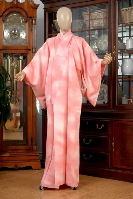 Dear Vanilla Japanese Silk Iromuji Kimono Women's Authentic Japan Vintage Mint