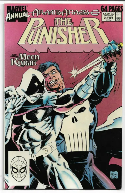 Punisher Annual#2 Vf/Nm 1989 Vs Moon Knight Marvel Comics
