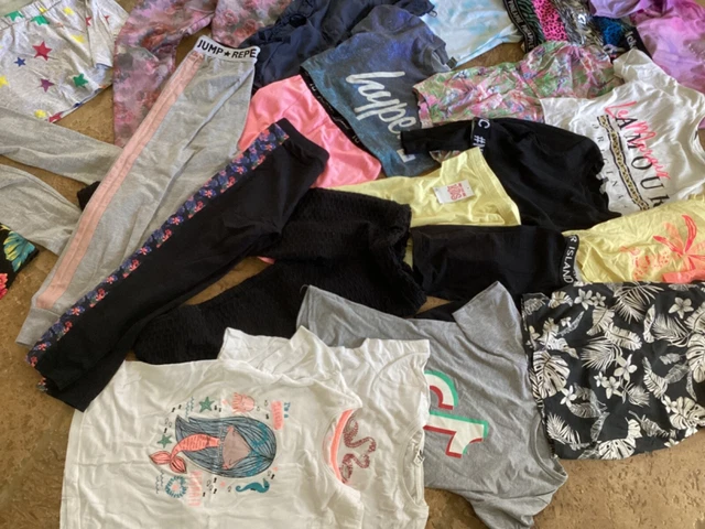 Pacchetto abbigliamento estivo enorme per ragazze 7-8 anni, 45+ articoli 6