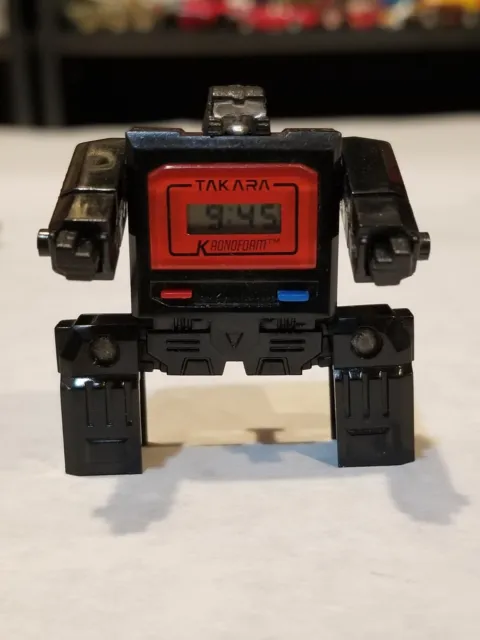 Htf Working Black Takara Kronoform  Robot Watch So Rare Transformers G1