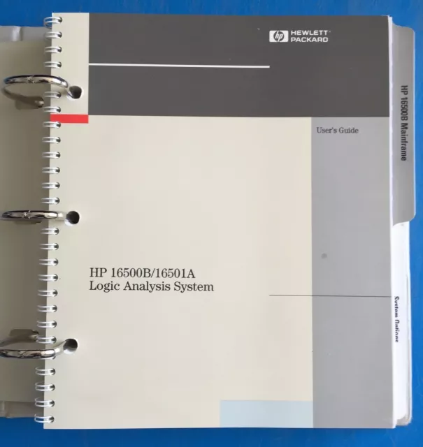 Hewlett Packard Hp 16500B/16501A Logic Analysis System User's Reference, Vol 1