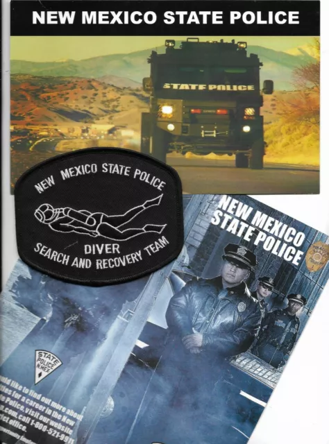 Konvolut STATE POLICE New Mexico  Polizei Abzeichen DIVER Patch & Original Karte