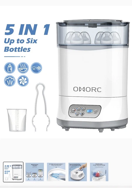 Omorc 550W Baby’s Bottle Steam Sterilizer And Drying LCD Display