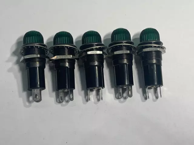 Lot Of 5 Green Dialight Panel Indicator Lights