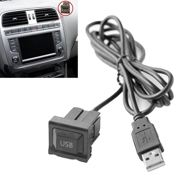 Cruscotto auto montaggio a filo doppia porta USB cavo adattatore cavo convertitore