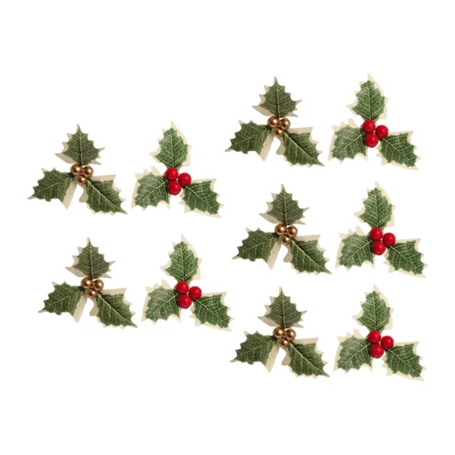 20 piezas Simulación Planta Decoraciones Navidad Planta Artificial Hágalo usted mismo Accesorios