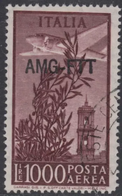 Italy Trieste A (AMG-FTT) - Definitive Air Mail cv 240$ Sassone n.A26  used