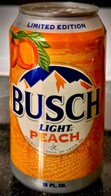  Calling all collectors. Flawless opened. Busch Light Peach empty Beer Can. 