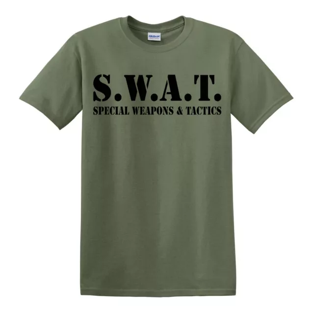 SWAT T Shirt Fancy Dress Military S.W.A.T Police Costume Student Night Party Top