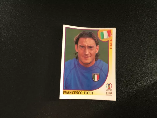 RARE !! BLUE BACK Sticker FRANCESCO TOTTI n°470 "WC KOREA/JAPAN 2002" Panini