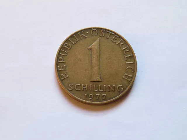 Rare 1 Schilling Coin 1977 - Republik Österreich - Austria - Eidelweiss Flower