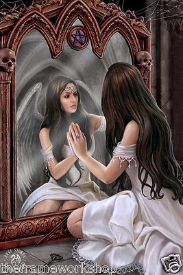 Anne Stokes ART ANGEL Magic Mirror - 3D FOTO FANTASY stampa grande 300 x 400mm
