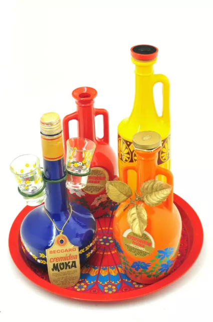 Collezione di bottiglie Beccaro vintage, retrò, modernariato anni 70