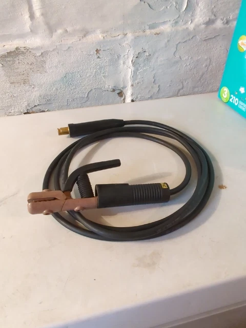 Light Weldimg Cable #2 with 200A Electrode Holder Tweco Male End 10.5' 600V USA