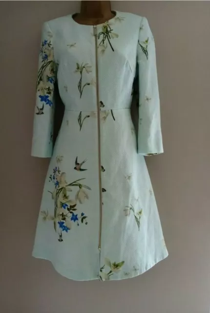 TED BAKER RACHEEL Spring Meadow Dress Coat Ted Size 0 Uk Size 6 90.00 PicClick UK