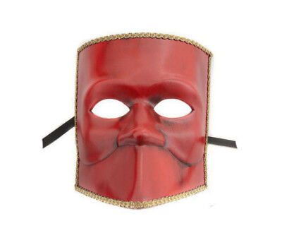 Mask from Venice Bauta Red - Mask Venetian Authentic 347