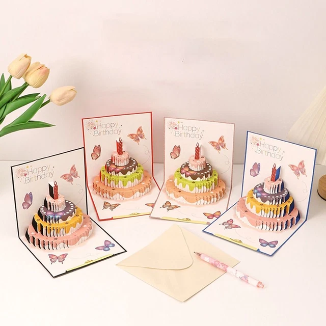 POP UP HAPPY Birthday Greeting Card 3D Fold Post Cards Kids EUR 3,91 ...