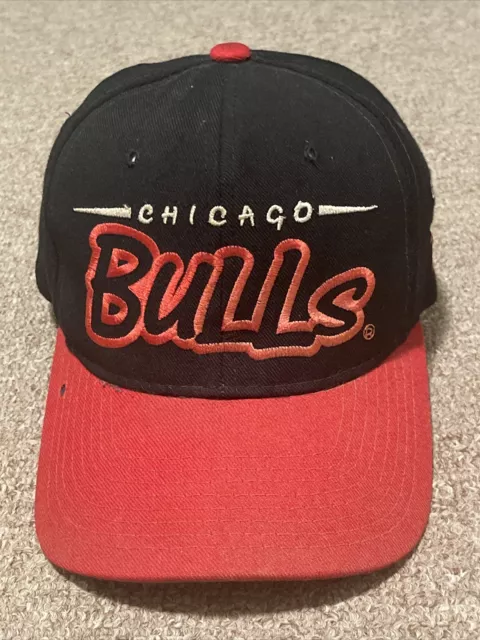 90's Chicago Bulls Starter Black Pinstripe NBA Snapback Hat – Rare VNTG