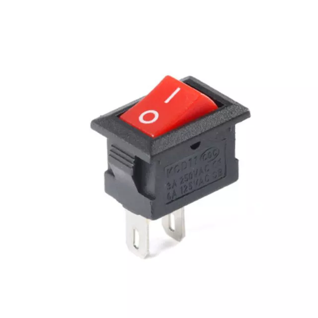 10mmx15mm KCD11 3A/250V 2Pin ON/OFF Mini Boat Rocker Switch Car Useful Black/Red 3