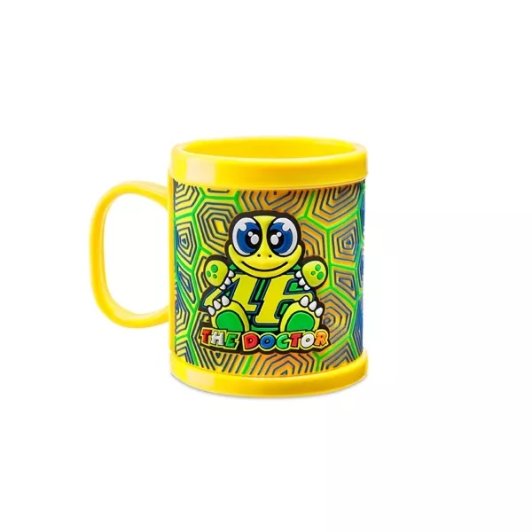 Taza de plástico para oficina VR46 Rossi - Taza amarilla The Doctor Tortoise 500/VRUMU 266601