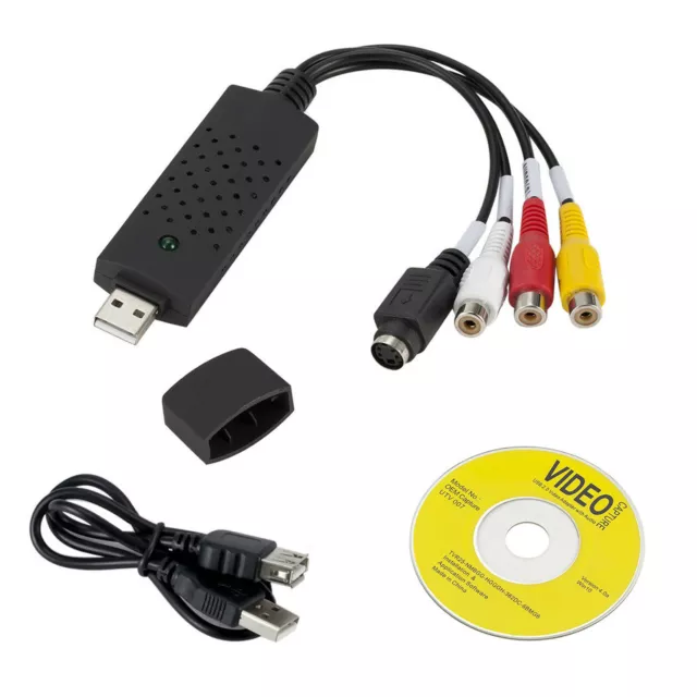 USB 2.0 Video Audio Capture Card Adapter VHS VCR TV to DVD Converter B