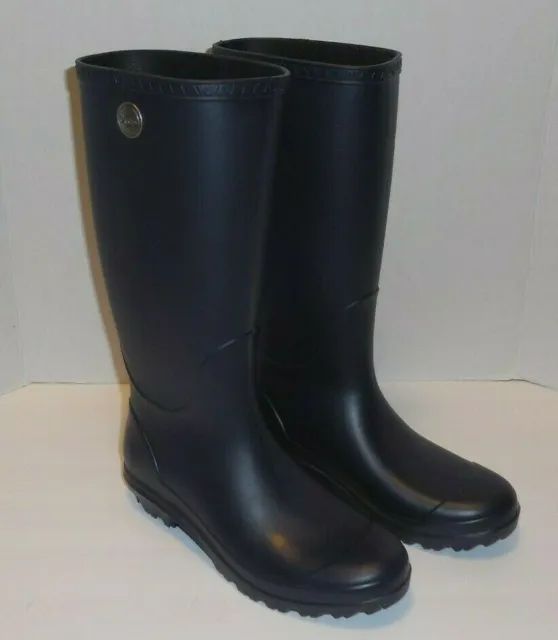 Ugg Shelby Matte Rain Boots Women's Size 6 Navy Blue New 1098249