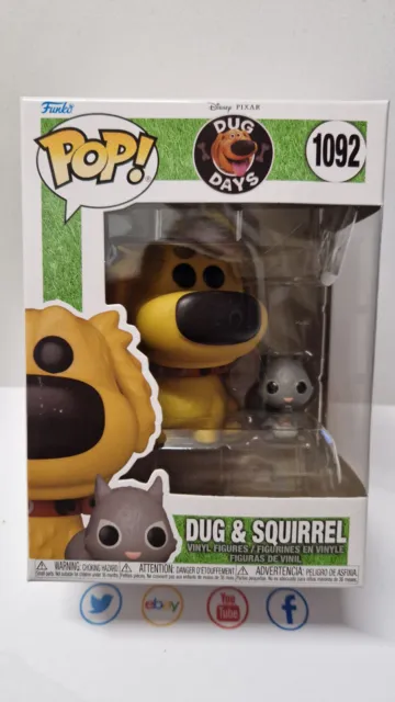 Funko Pop! Disney Pixar DUG DAYS #1092 Dug & squirrel (F34)