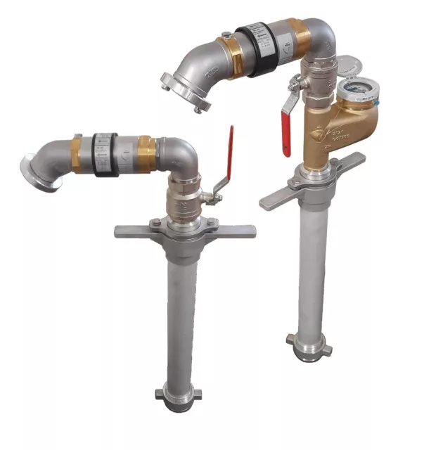 Wassermess Standrohr mit Systemtrenner  und Wasserzähler  QN10 Storz-C