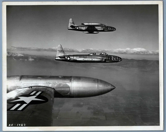 Lockheed T-33 Shooting Star Formation Large Original Manufacturers Photo Usaf 1