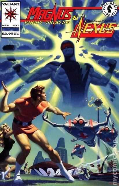 Magnus Robot Fighter & Nexus 1, 2 Valiant, Dark Horse, Steve Rude 2 book lot  y