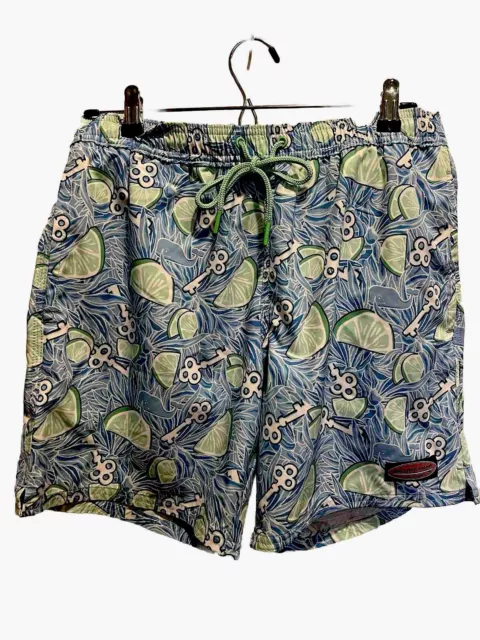 Vineyard Vines Chappy 7” - Men’s Swimsuit Trunks- Blue Green Key Lime- Small